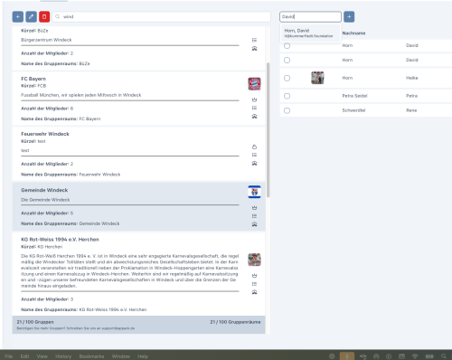 Mitglieder zu einer Gruppe hinzufügen