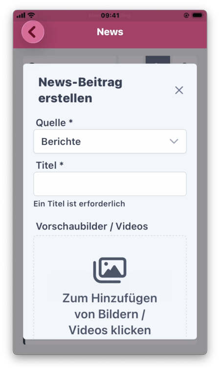 Erstellen eines neuen Artikels