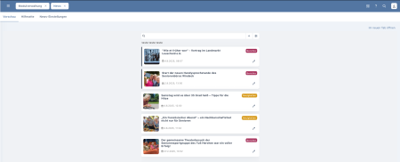 Vorschau der vorhandenen Newsbeiträge
